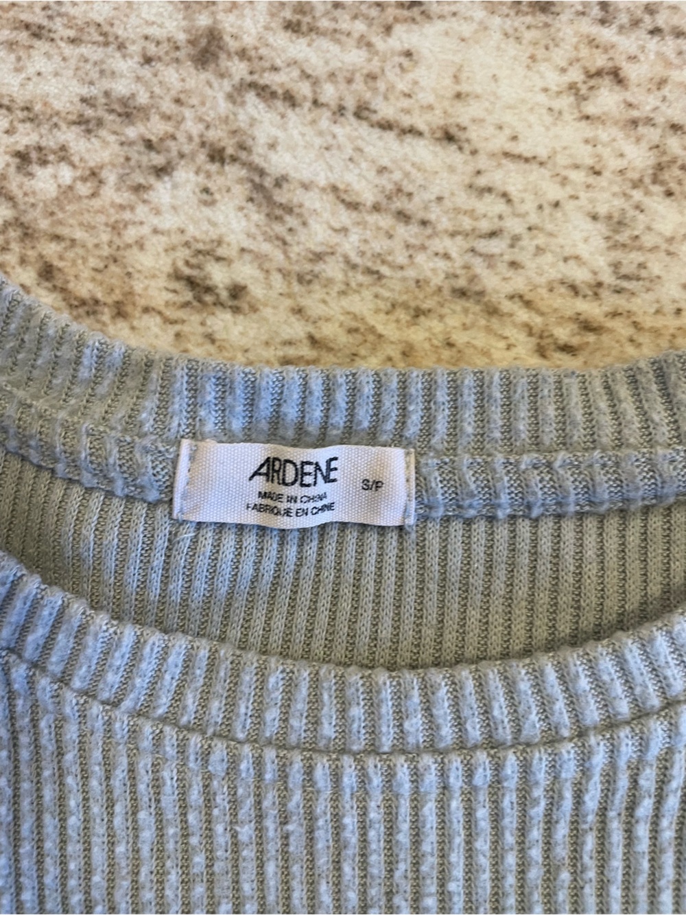 Ardene Ribbed Tee in Light Blue - Picture 2 of 4